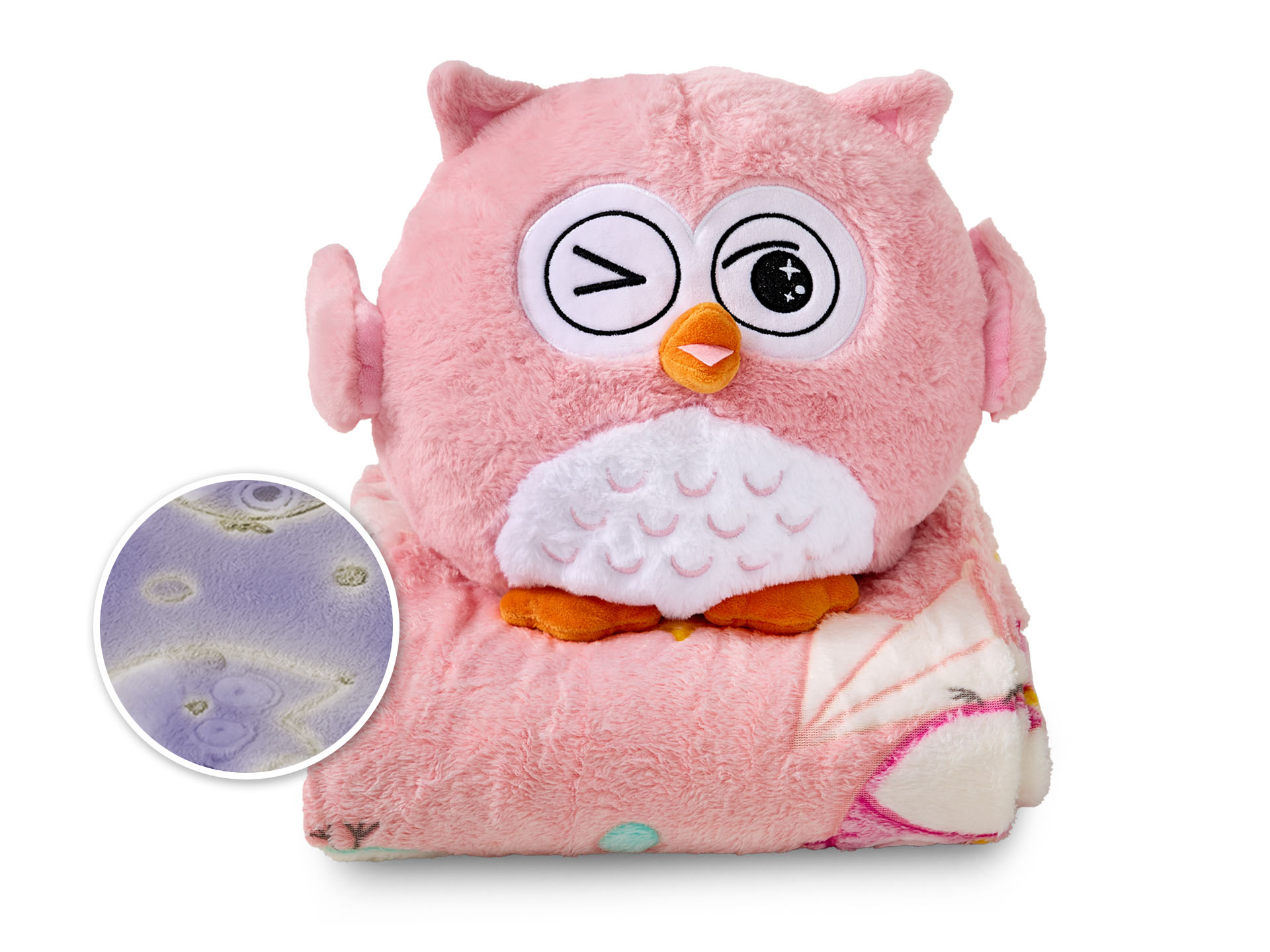Dormeo Warm Hug emotion bagoly csintalan  rózsaszín